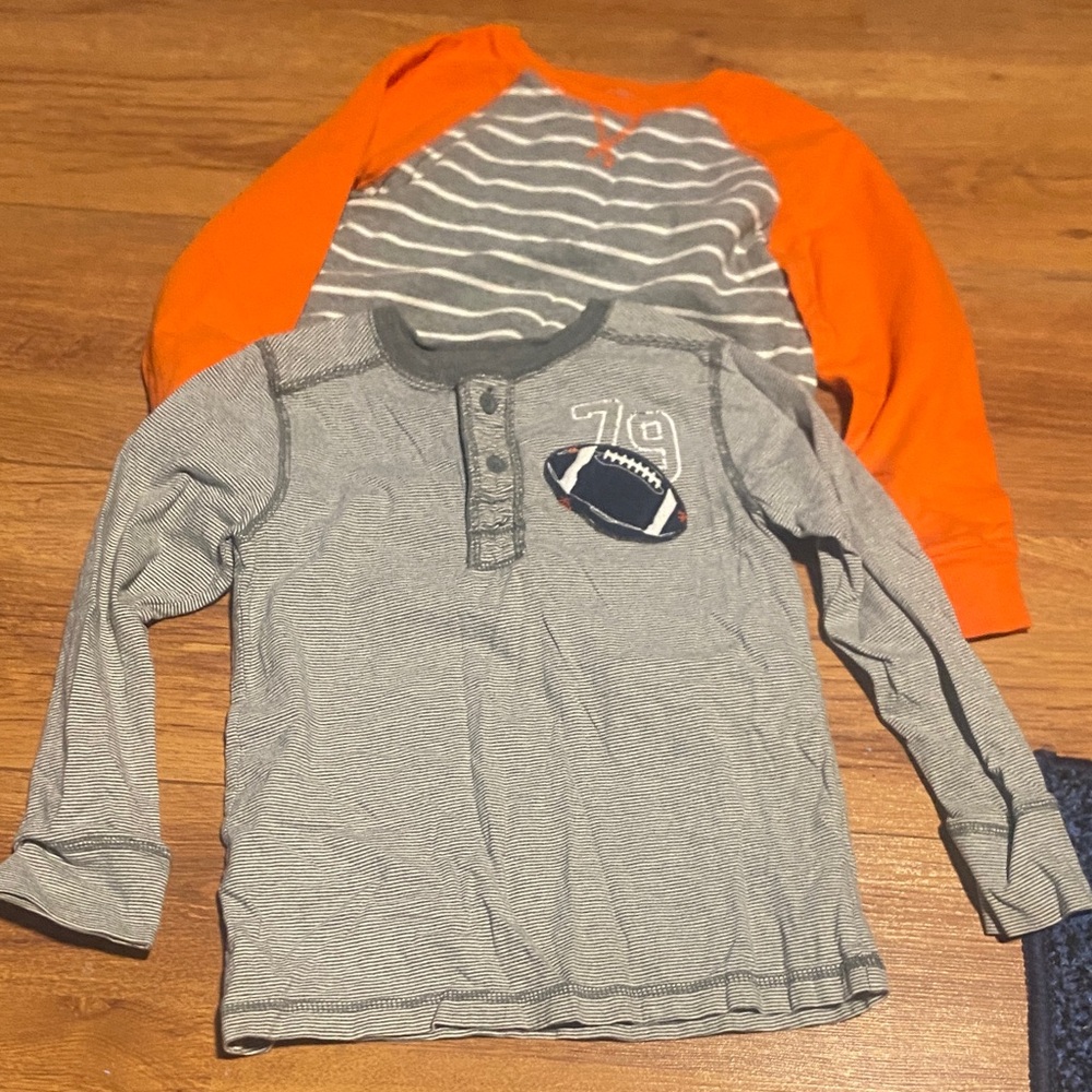 Sonoma Gray and Orange Long Sleeve Kids Tees